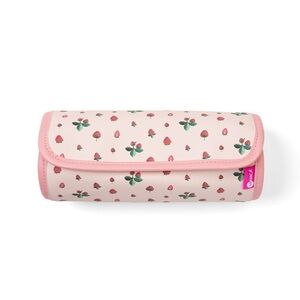 NWT Miamica Strawberry Print Jewelry Roll Travel Pouch Magnetic Organization